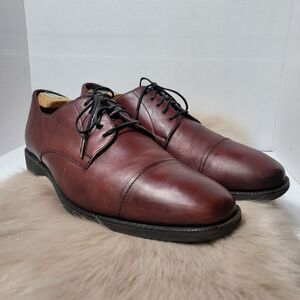 Neil M Senator Cap Toe Shoes Cognac men's Lace Up Oxford Men's Shoes Size 12